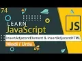 JavaScript insertAdjacentElement insertAdjacentHTML Tutorial in Hindi