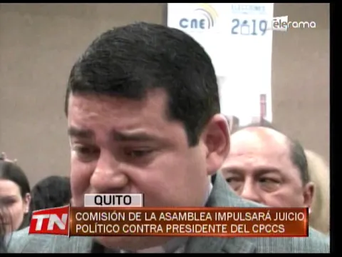 Comisión de la asamblea impulsará juicio político contra presidente del CPCCS