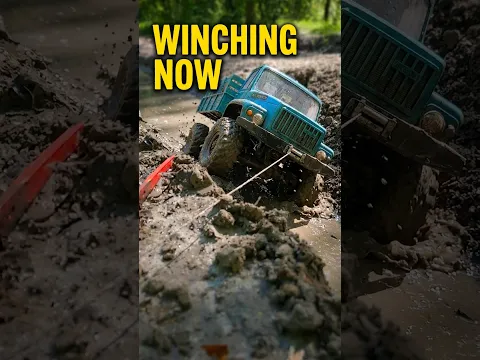 RC Truck Stuck in MUD   Rescue Winch