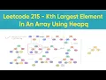 Leetcode 215 Kth Largest Element in an Array Python Solution Heapq