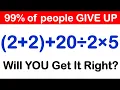 Only 1 in 5 Can Solve This Math Problem