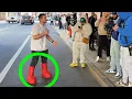 Wearing MSCHF Big Red Boots to Sneaker Con