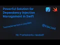Make Dependency Injection Easy in Swift No Need for Frameworks - Xcode Tutorial for iOS macOS