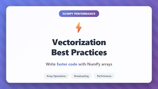 NumPy Vectorization Best Practices Write Faster Python Code for Beginners