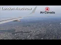 Take-off from London Heathrow - Flight London-Montreal