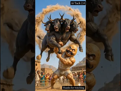 Potato vs The Four-Headed Bull for a Rolls-Royce! 😱🔥#aishorts #PotatoVsBull #RollsRoyceChallenge