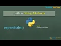 48 expandtabs python string method Technical BaatCheet By Rajiv Sir