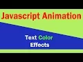 Javascript Animation - Text color change effects web zone