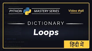 Python DICTIONARY LOOP in Hindi keys values items more Python Tutorial