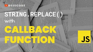 String Replace with Callback Function in JavaScript