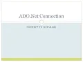 2 - Connection Object in ADO Net