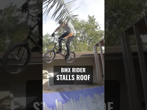 Close Call Trying To Ride A Roof  #bmx #bikes