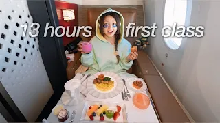 13 HOURS IN A FIRST CLASS AIRPLANE SEAT ALONE AT 23 YEARS OLD