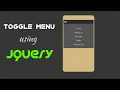 Toggle Menu using Jquery Toggle Menu for Mobile CodewithNizami