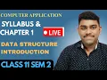 Class 11 SEM 2 Computer Application - Data Structure Introduction Paid Live Classes WBCHSE