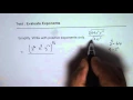 Simplify and Evaluate Exponents Using Basic Laws