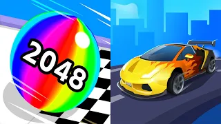 Ball Run 2048 VS Crazy Rush 3D - All Levels Gameplay Android iOS Ep 1