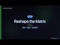 LeetCode 566 Reshape the Matrix The Array Scan Trick C