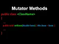 Mutator Methods Explained Setters in Java OOP Computer Science Tutorial
