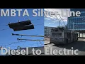 Boston MBTA Silver Line Waterfront Dual Mode Bus Diesel-to-Wire Transition - Feb 17 2019