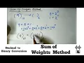 Decimal to Binary Conversion - Sum of Weights Method
