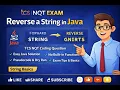 Reverse a String in Java Must-Know TCS NQT String Problem