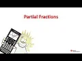 Partial Fractions on TI-Nspire CX CAS for Specialist Mathemtics