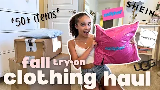 fall 2024 clothing try on haul building my fall wardrobe shein edikted ugg dupes 