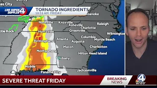 Upstate South Carolina severe weather threat latest