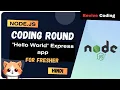 Node js Project Your First Express App Hello World Tutorial with Node js