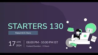 Codechef Starters 130 Solution Alternating Binary String 3 star on Codechef finally