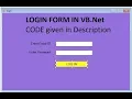 How to create a Login Form in VB Net with CODE