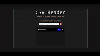 Csv upload Csv reader using node js and ejs