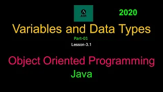 Variables and Data Types Part-01 Object Oriented Programming Java - Lesson 3 1 Bangla