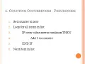 Higher Computing Software Development LO4 Counting Occurrences