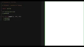 Concentric Circles in Python Turtle