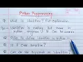 Python Identifiers Learn Coding