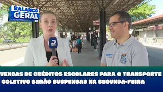 Vendas de créditos escolares para o transporte coletivo serão suspensas na segunda-feira