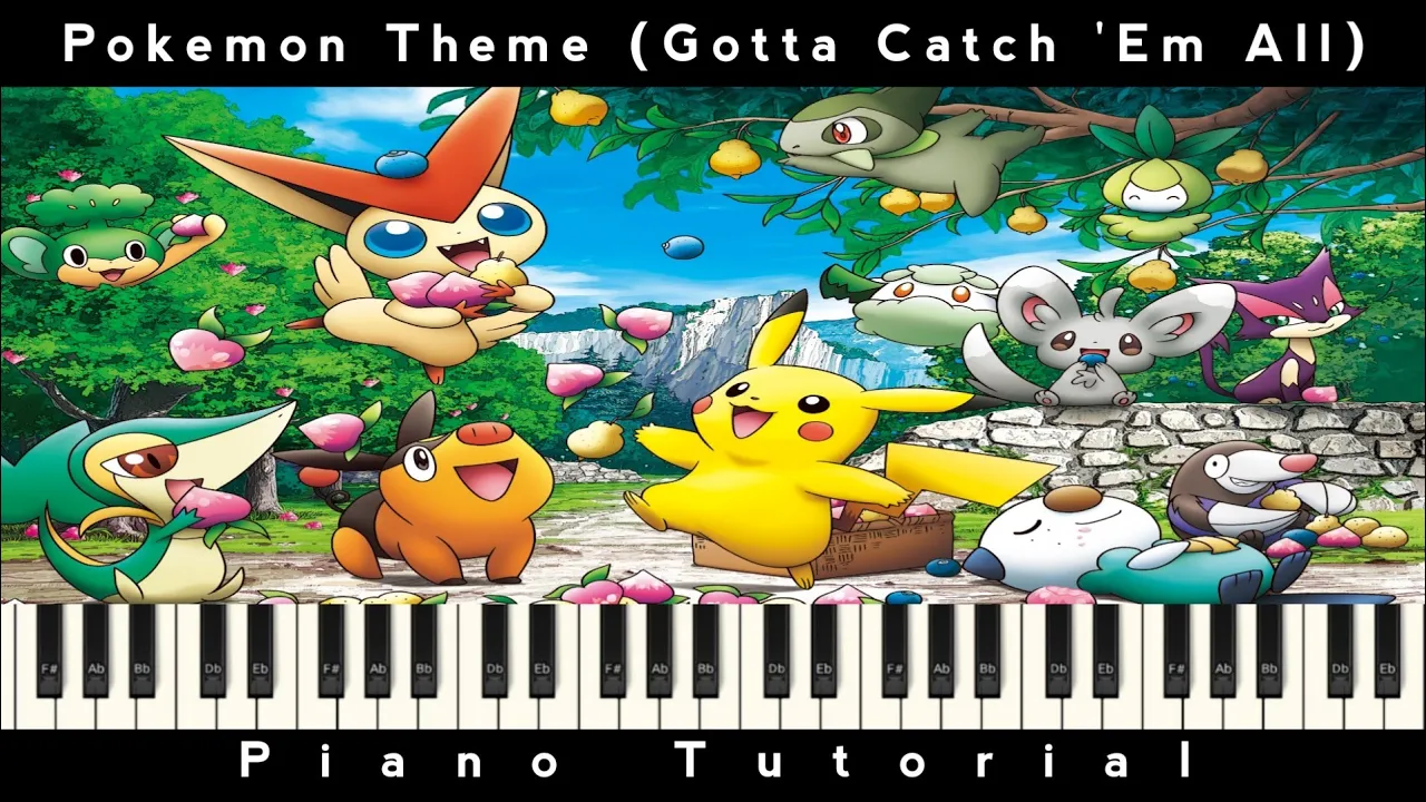 (Easy) Piano Tutorial 45| #Pokemon Classic Theme Song