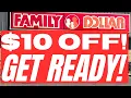 1-DAY ONLY 50 WASHCLOTHS 3 BATH TOWELS 10 OFF EVERYTHING FAMILY DOLLAR