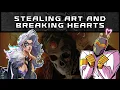 Black Cat Stealing Art and Breaking Hearts