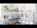 DIY PLAYROOM MAKEOVER 2023 Part 1 DIY Desk Hack Toy Storage