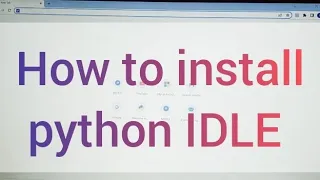 python IDLE installation Telugu Python Install IDLE windows