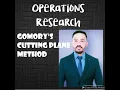 Gomory s Cutting Plane Method