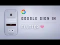 Google Sign In Flutter Auth Tutorial