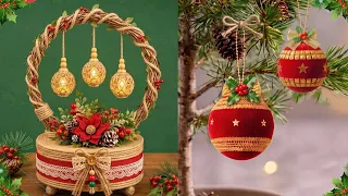 2 New Economical Christmas Centerpiece/ornament Idea Step by Step | DIY Christmas Craft idea 178🎄