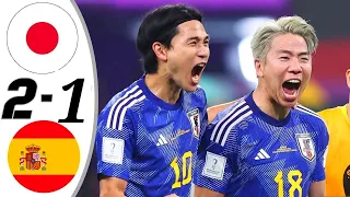 ملخص مباراة اليابان واسبانيا 1 2 اهداف مباراة اليابان واسبانيا 1 2 