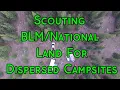 Scouting Forest Land For Dispersed Campsites