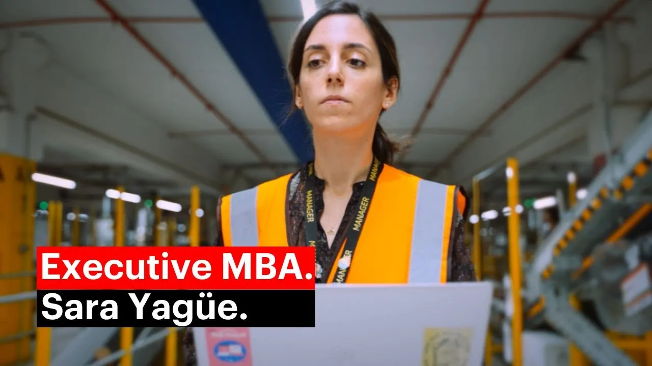 IESE Business School — Amazon Operations Pathways Manager Sara Yagüe on IESE Executive MBA (YouTube video ad)