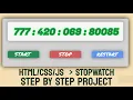 Build a Stopwatch App with HTML CSS JavaScript - Beginner Frontend Project